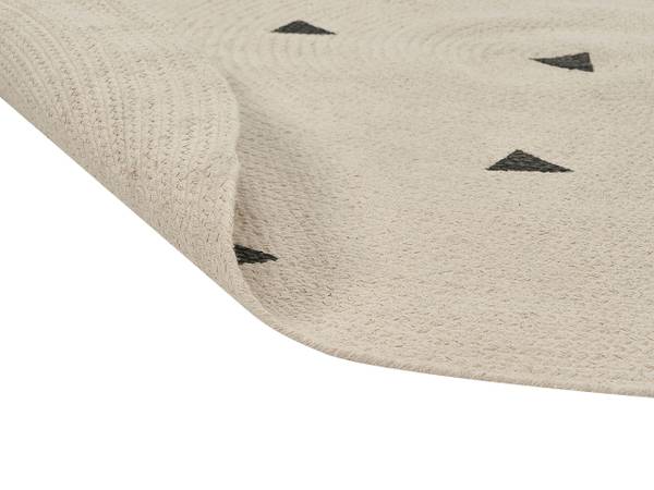 Teppich DURG Beige - Schwarz - Naturfaser - 140 x 1 x 140 cm