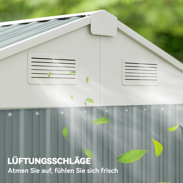 gereedschapsschuur 84H-458V00GY grijs - staal - 177 x 236 x 209 cm