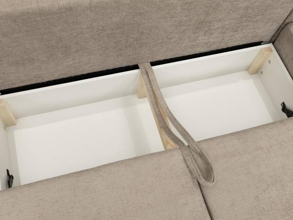 Ecksofa Bella L Beige - Ecke davorstehend rechts