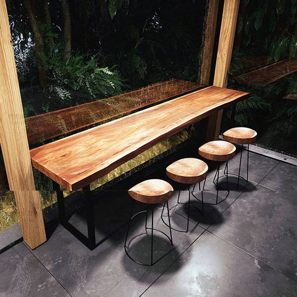 Esstisch Biertisch  Stehtisch  Vollholz 180 x 45 cm