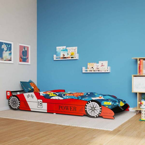 Kinderbett 294146 Rot - Holzwerkstoff - 94 x 38 x 225 cm