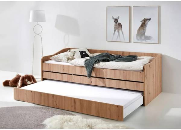 Bett Jill Braun - Holzwerkstoff - 94 x 72 x 207 cm