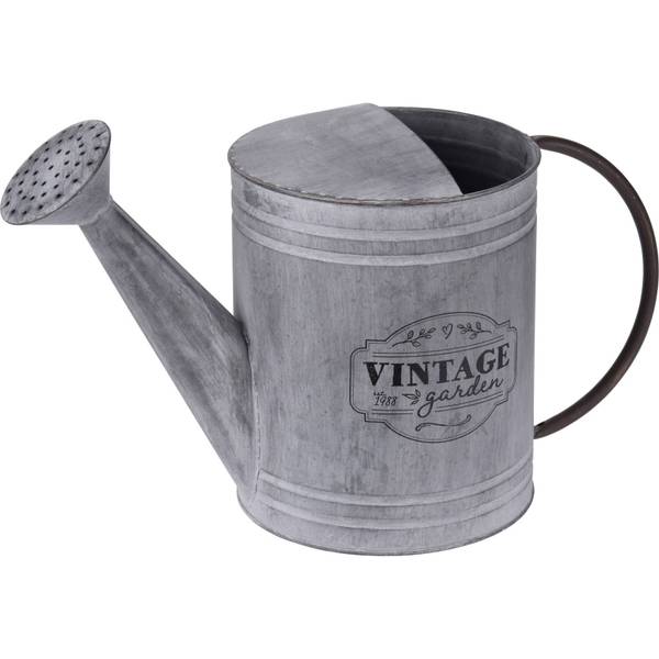 Deko-Gießkanne für Garten, Metall Grau - Metall - 18 x 25 x 42 cm