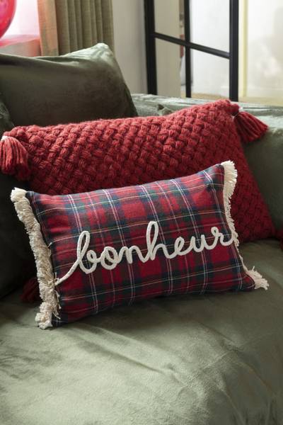 Kissen CRGC Rot - Baumwollstoff - Leinen - Polyester - 39 x 10 x 58 cm