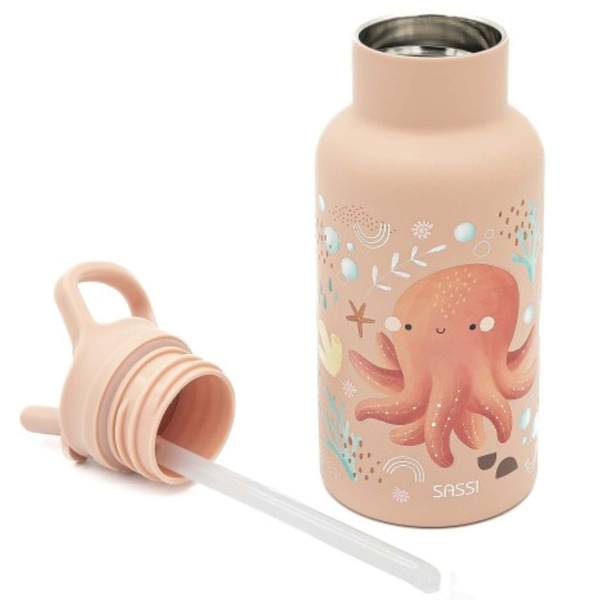 Trinkflasche Tiere Orange - Metall - 7 x 2 x 21 cm