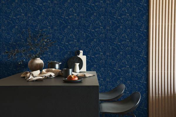 Vliestapete 791724-GU Blau - Kunststoff - 53 x 1 x 1005 cm