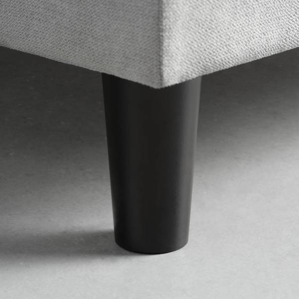 Boxspringbett MIAMI Grau - Holzwerkstoff - Textil - 100 x 1 x 90 cm