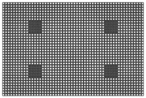 Fußmatte MAX Grau - Holzwerkstoff - 40 x 1 x 60 cm