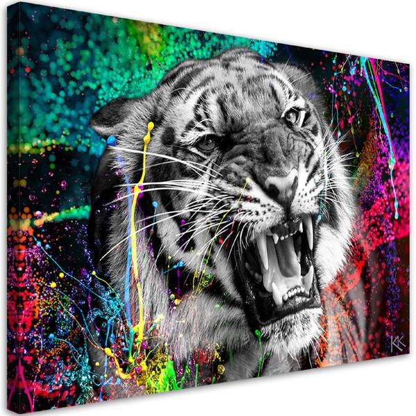 Tableau déco tigre animal nature 60 x 40 cm