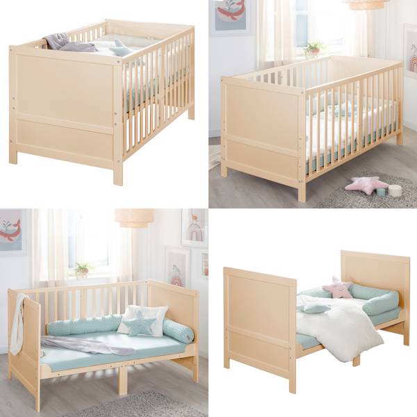 Babybed Sleep bruin - plaatmateriaal op houtbasis - 78 x 78 x 142 cm