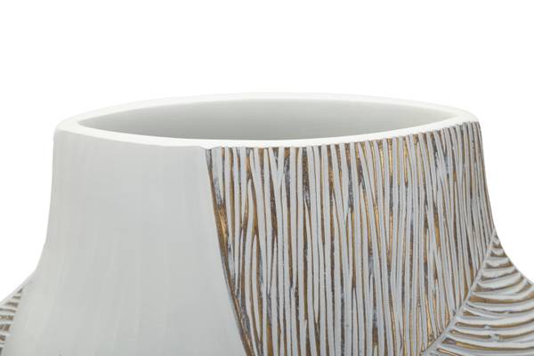 Vase Ho Chi Minh Weiß - Harz - 14 x 38 x 35 cm
