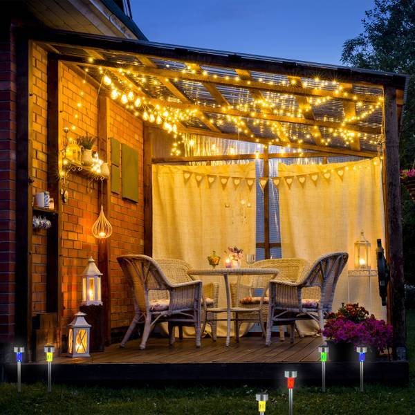 40x LED solarlamp kleurverandering Aantal delen in de set: 40