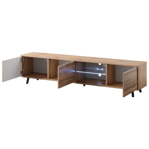 TV-onderkast GALHAD bruin - polyamide - melamine - polyacryl - 175 x 41 x 31 cm