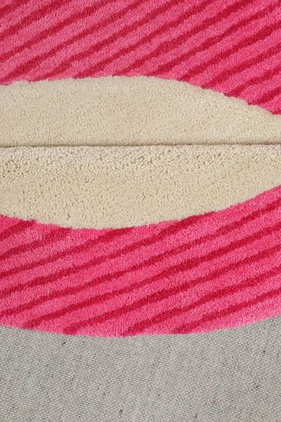 Kinderteppich E-Toucan Beige - Pink - Polyester - 100 x 2 x 100 cm