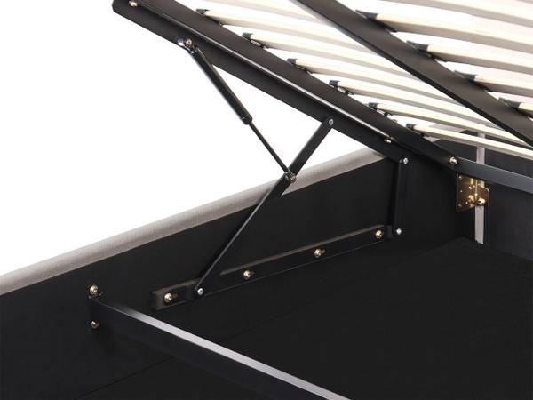 Doppelbett ARBOIS Beige - Schwarz - Liegefläche Breite: 140 cm