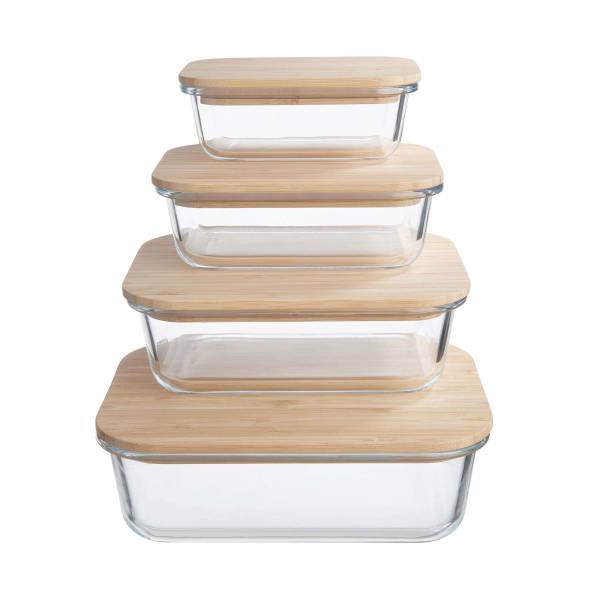 Lunchbox NATURALS Borosilikatglas / Bambus - Transparent / Natur