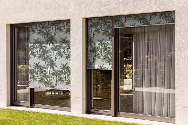 Außenrollo Palma Silva Grün - Textil - 40 x 180 x 1 cm
