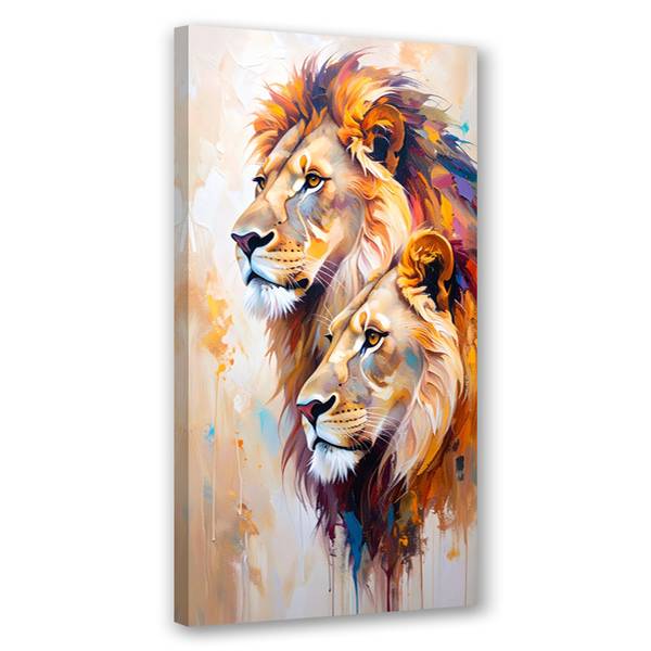 Canvas schilderij Leeuwen 60 x 120 cm