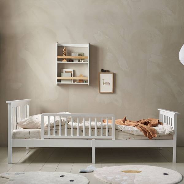 Kinderbett MILO Weiß - Massivholz - 98 x 75 x 208 cm