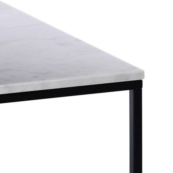 THIS & THAT Couchtisch Schwarz - Weiß - Marmor - 75 x 48 x 75 cm