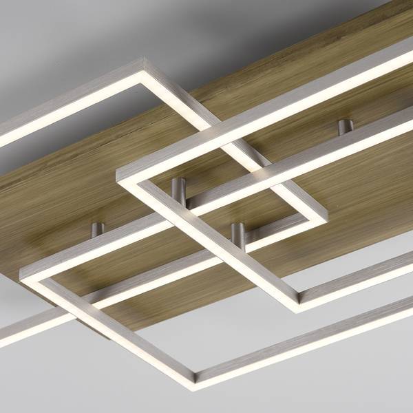 Deckenlampe Rahmen Holz Braun - Metall - 40 x 6 x 72 cm