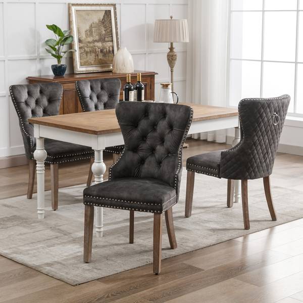 Esszimmerstuhl M1582 4er-Set Grau - Holzwerkstoff - 95 x 61 x 54 cm