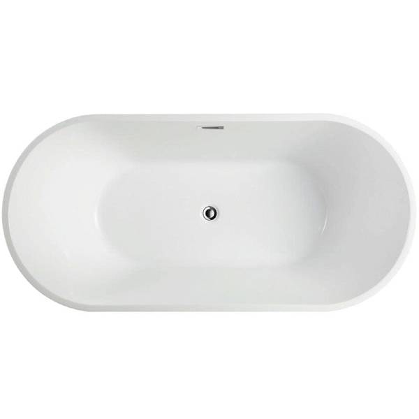 Badewanne BERWIN Weiß - Harz - 76 x 58 x 137 cm