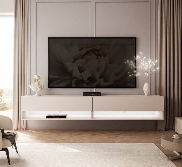 TV-Schrank CALANTE Beige - Holzwerkstoff - 180 x 30 x 35 cm