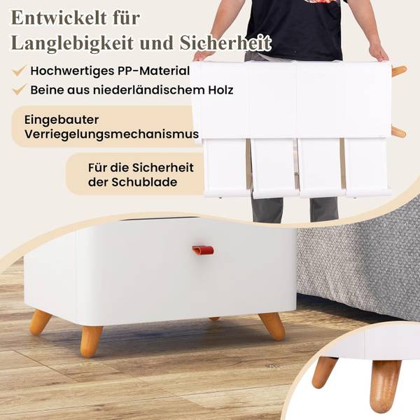 Nachtschrank VH33610ITDE Weiß - Kunststoff - 32 x 82 x 42 cm