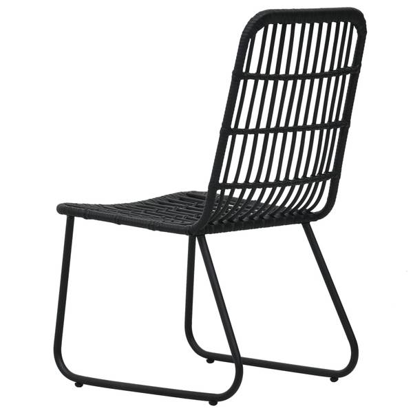 Garten-Essgruppe 3012986-4 (7-teilig) Schwarz - Polyethylen - 80 x 74 x 150 cm