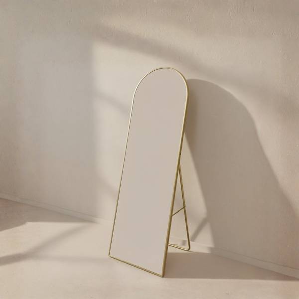 Standspiegel FRAM Gold - Glas - 50 x 150 x 3 cm