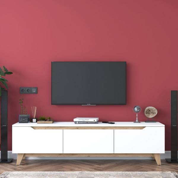 TV-Möbel D1 - 2472 Weiß - Holzwerkstoff - 35 x 49 x 180 cm