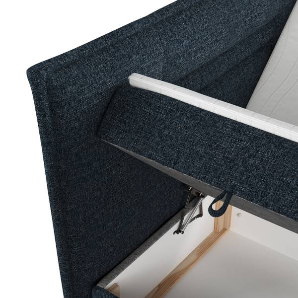 Boxspringbett Koussi I Taschenfederkern Marineblau - Liegefläche Breite: 180 cm