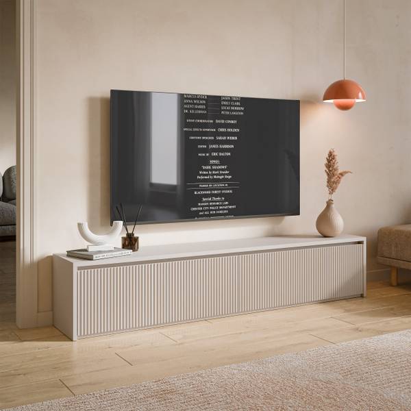 TV-Lowboard VEMMI Grau - Melamin - 180 x 36 x 32 cm