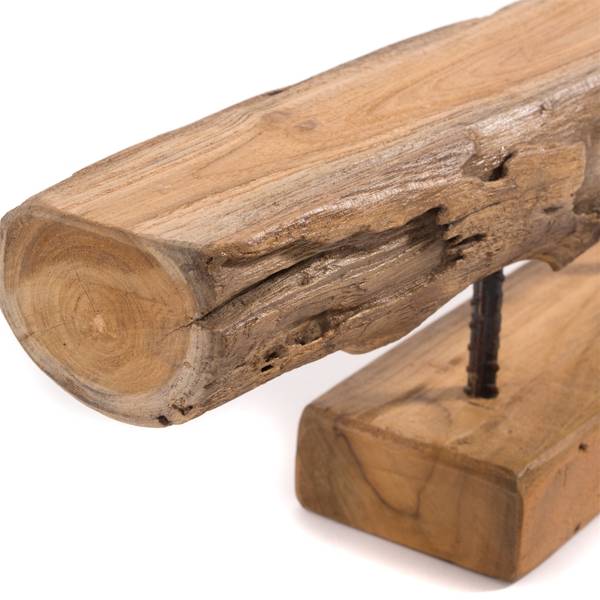 Kerzenständer Lumio Braun - Massivholz - 62 x 17 x 10 cm