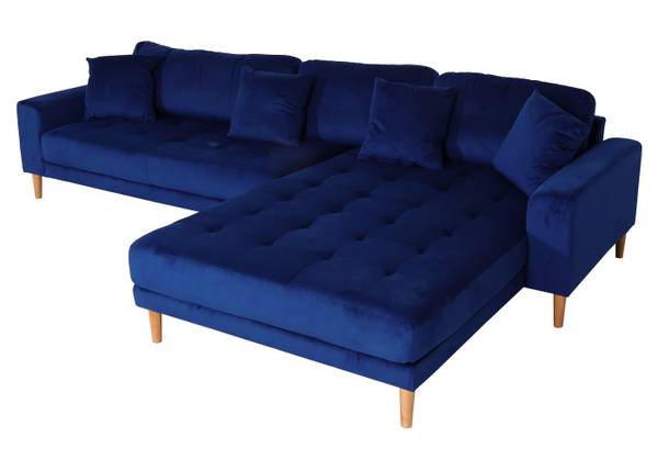 Ecksofa J54 Blau - Textil - 295 x 76 x 178 cm