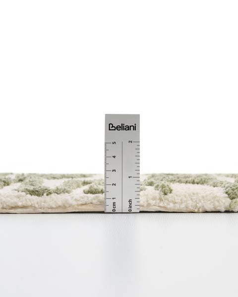 Teppich DAHARL Beige - Grün - Textil - 60 x 90 cm