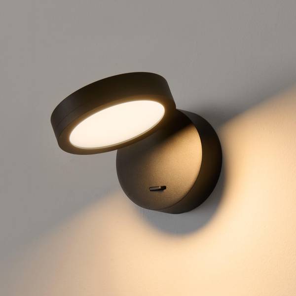 Wandleuchte Kechia Schwarz - Metall - 10 x 9 x 15 cm