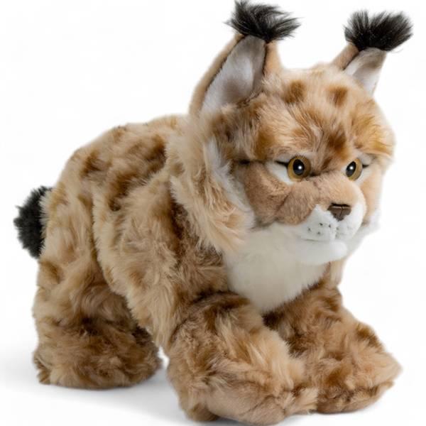 Kuscheltier Luchs Braun - Kunstfell - 11 x 22 x 28 cm