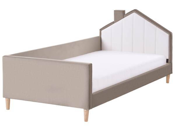 Kinderbett KERVAN Beige - Taupe - Weiß