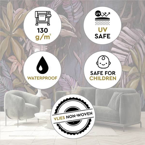 Fototapete Exotische Dschungelblätter 350 x 245 cm