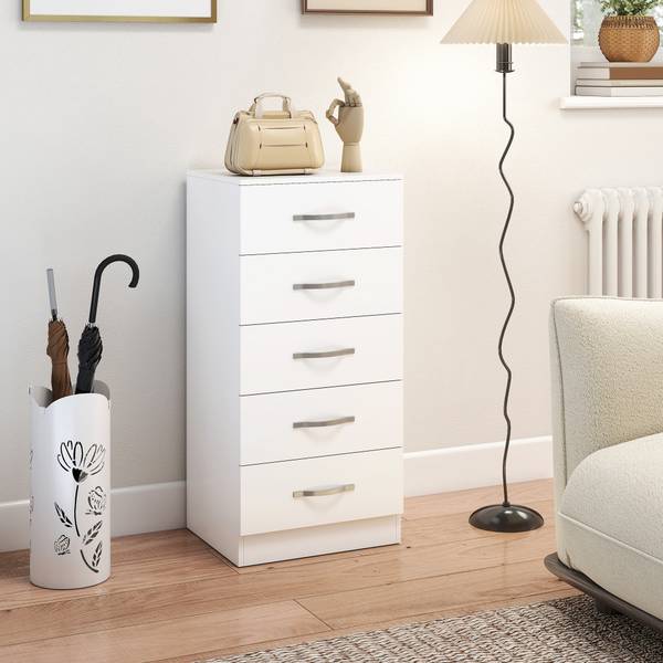 Kommode 83D-118V90WT Weiß - Holzwerkstoff - 35 x 85 x 40 cm