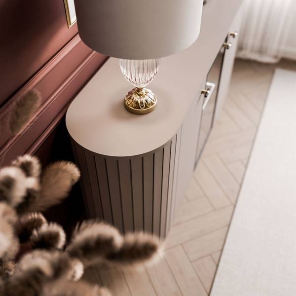Dressoir ELODIE II 3D beige - zwart