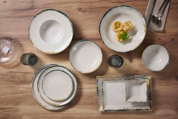 Servier-Set Alfonso 7-teilig Beige - Steingut - 1 x 1 x 1 cm