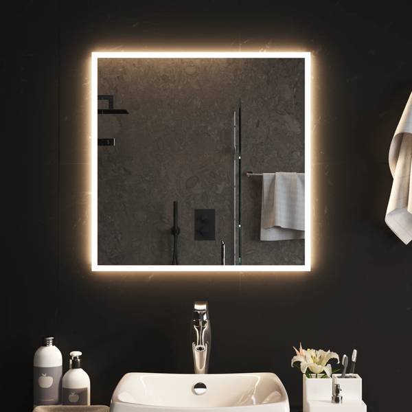 LED-Badspiegel V929 Glas - 60 x 60 x 60 cm