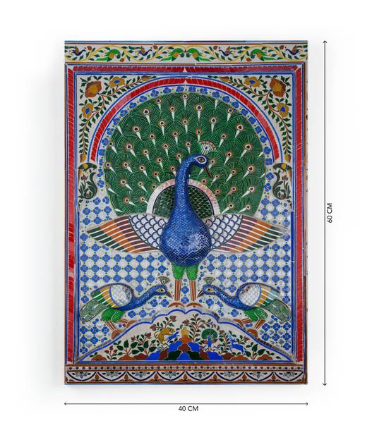 Leinwand 60x40 Pfau Polyester - 3 x 60 x 40 cm