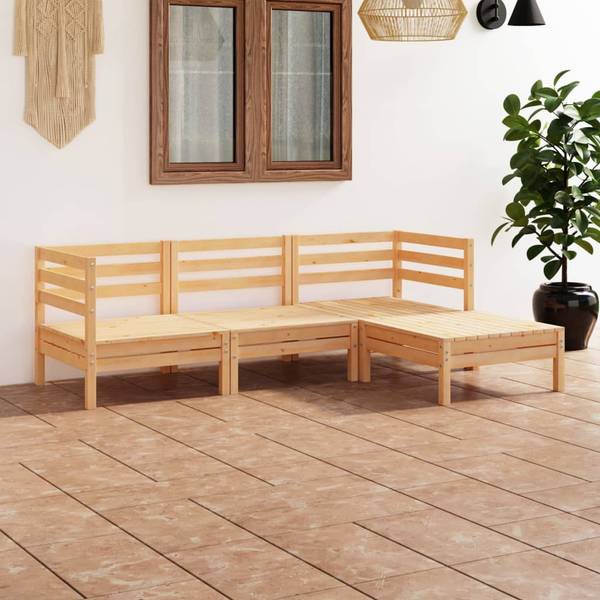 Mobilier de jardin  3010508 (lot de 4) Marron - Pin - 64 x 29 x 64 cm