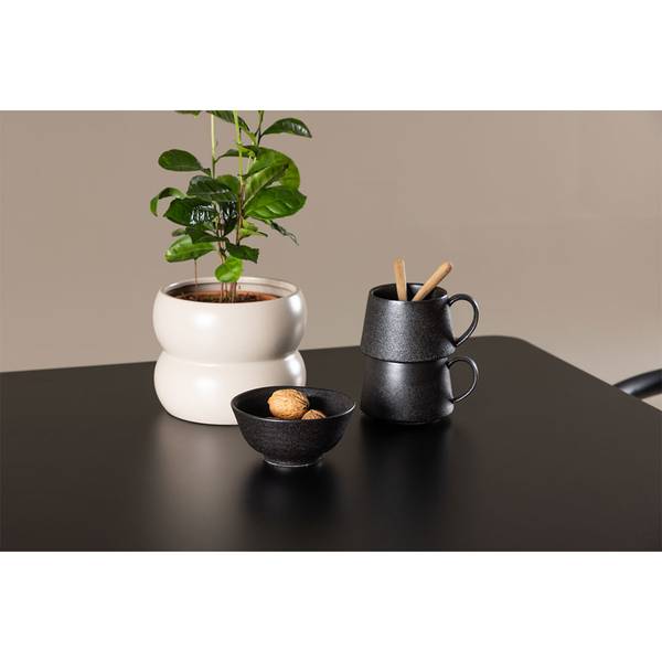 Essgruppe Polar 3-teilig Schwarz - Holzwerkstoff - 75 x 75 x 75 cm