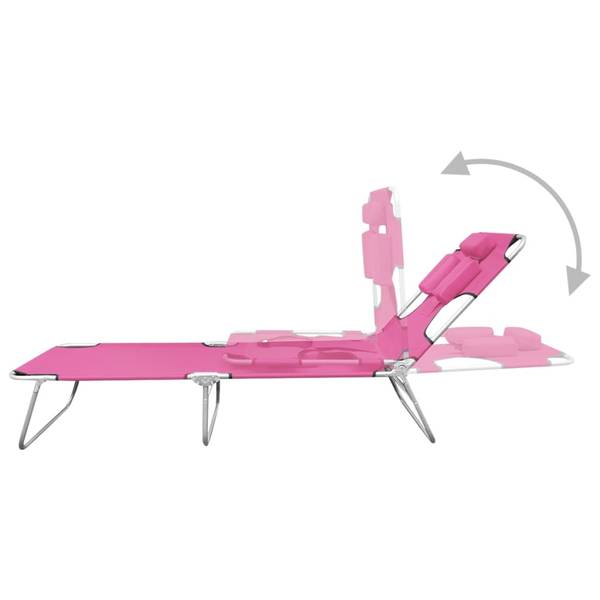 Chaise longue 3005315 Rose foncé - Acier - 58 x 27 x 189 cm