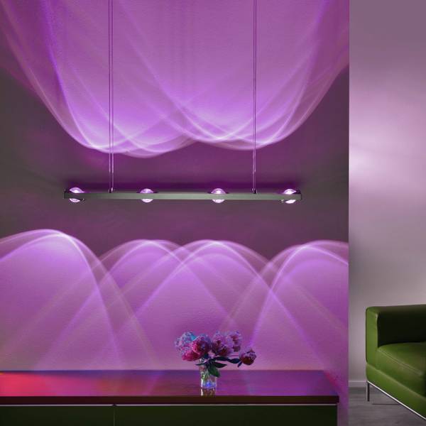 LED Pendellampe Q-FISHEYE Smart Home Silber - Aluminium - 17 x 120 x 99 cm